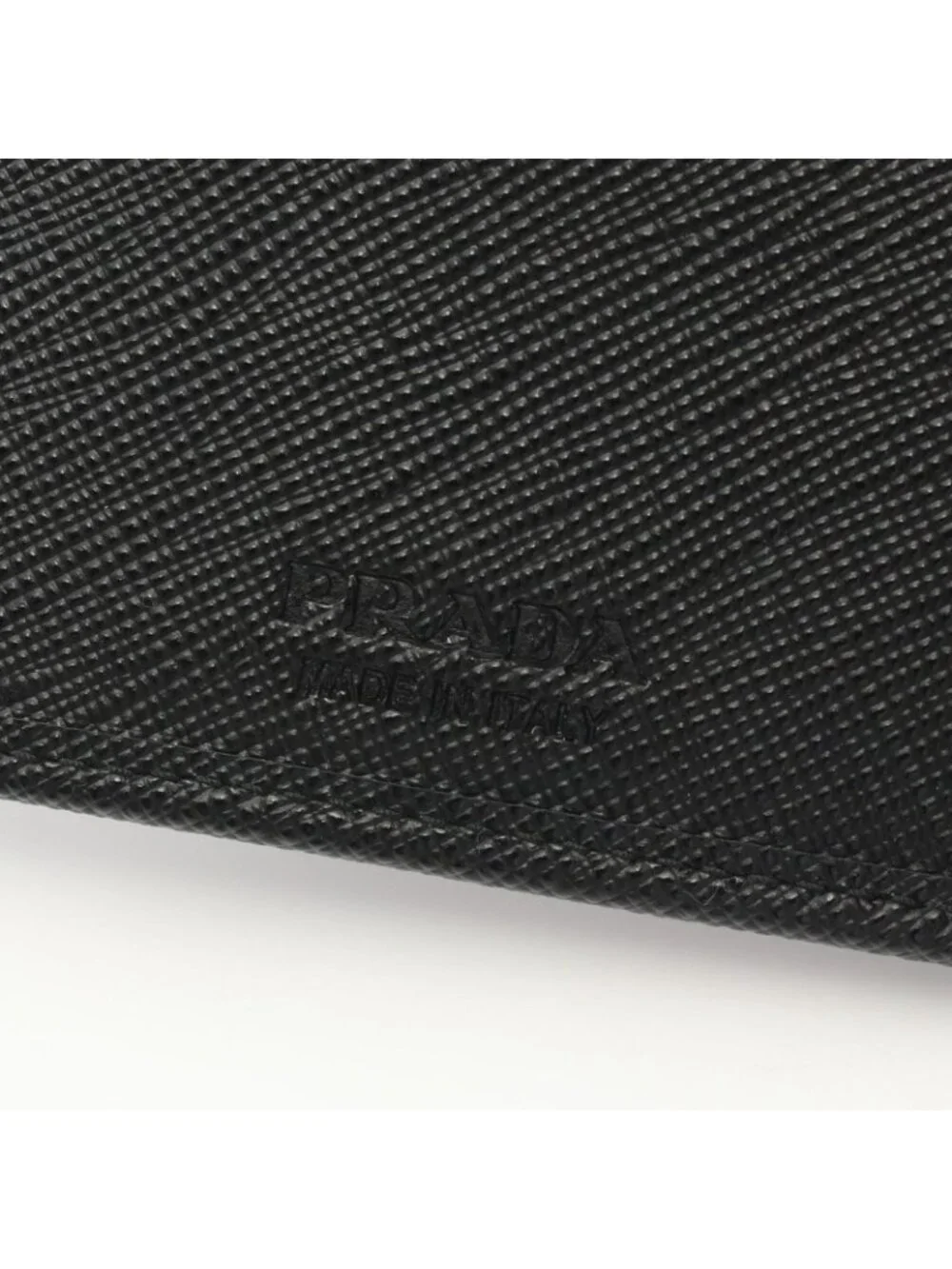 Prada Bifold Wallet Tessuto Saffian Nylon Saffiano Leather